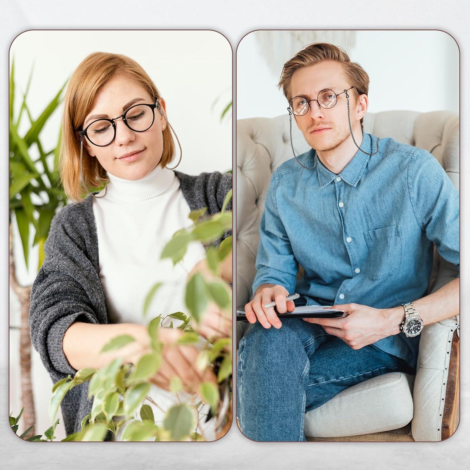 Correa para Gafas Ptwola 8 Pcs Cuero Multicolor Ajustable