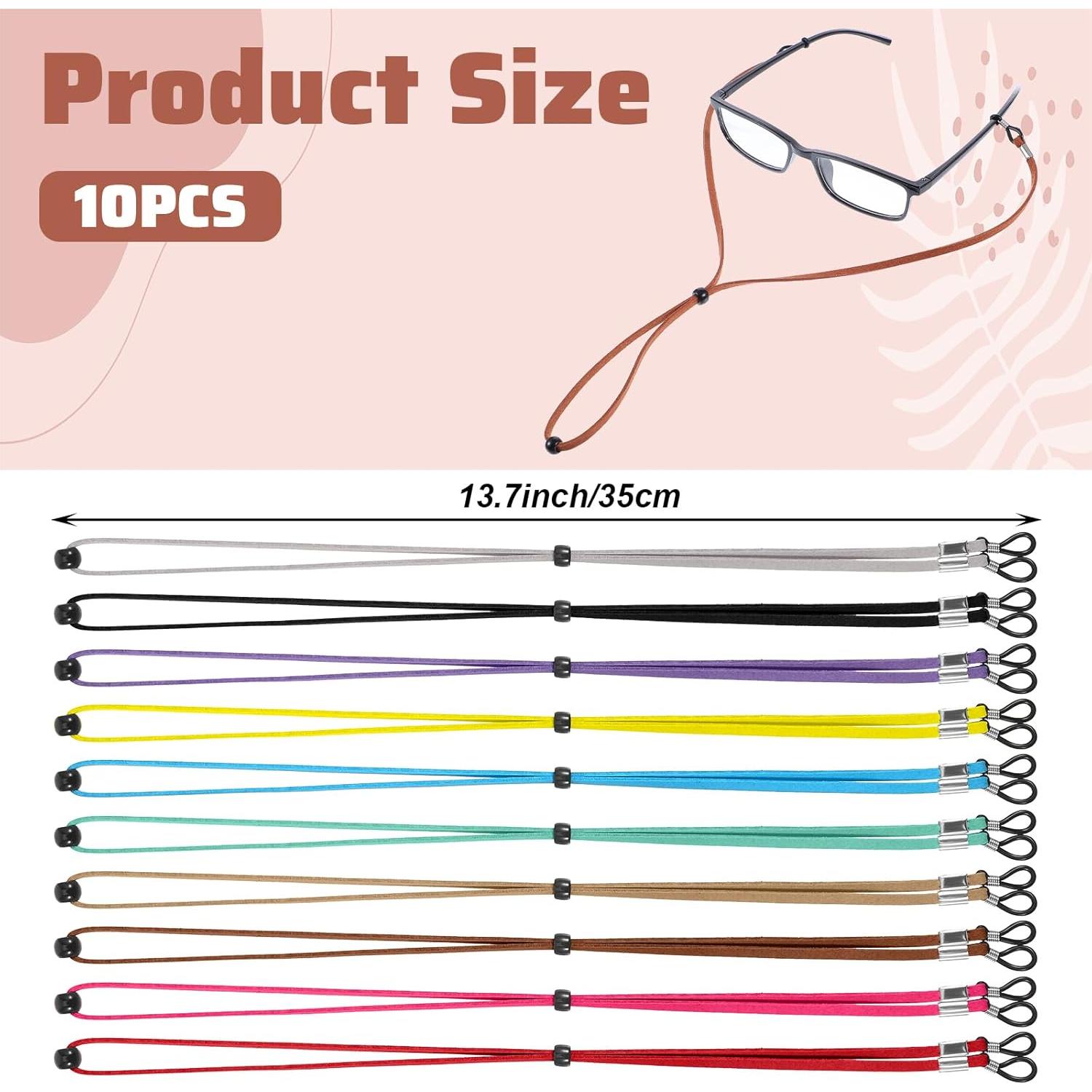 10 Correas Ajustables para Gafas WJIAAA - Multicolor 32 cm