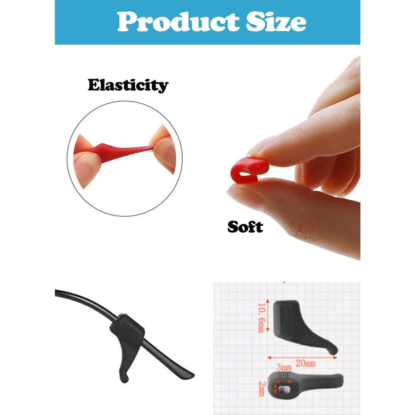 Soporte para Gafas Antideslizante Omnful - 12 Pares Negros