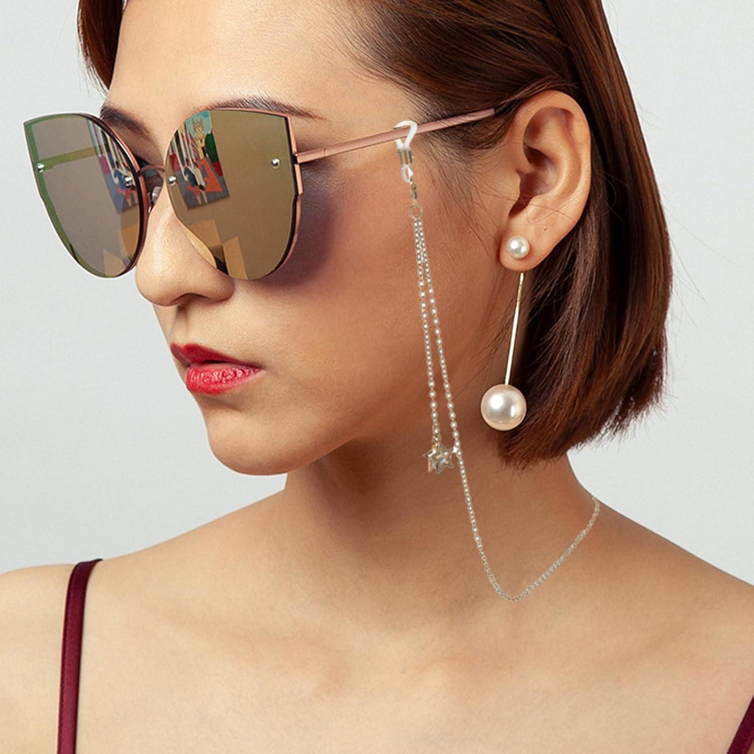 Cadena para Gafas uxcell 75cm Metal Oro Diseño Elegante