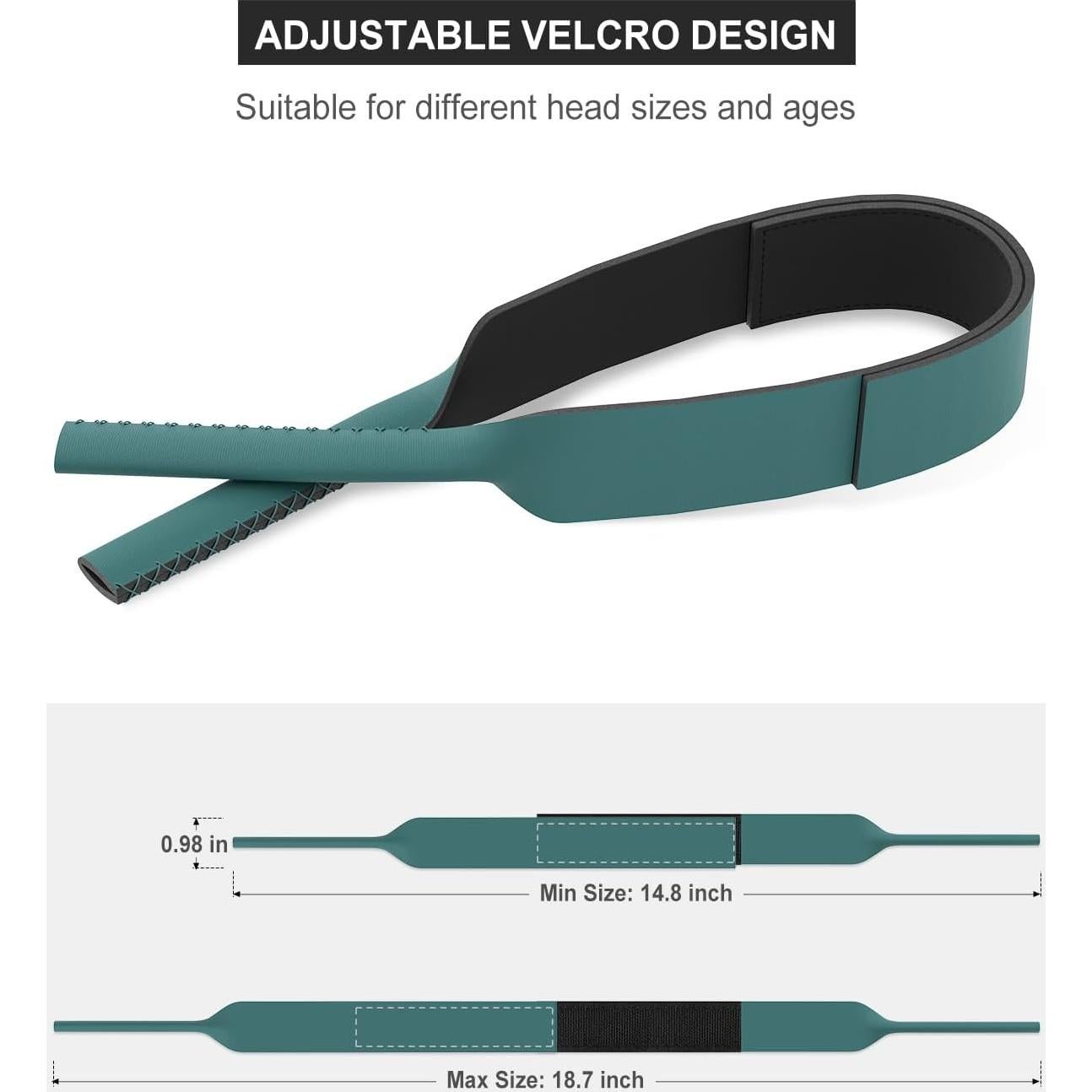 Correa Flotante Ajustable para Gafas de Sol Neopreno Verde