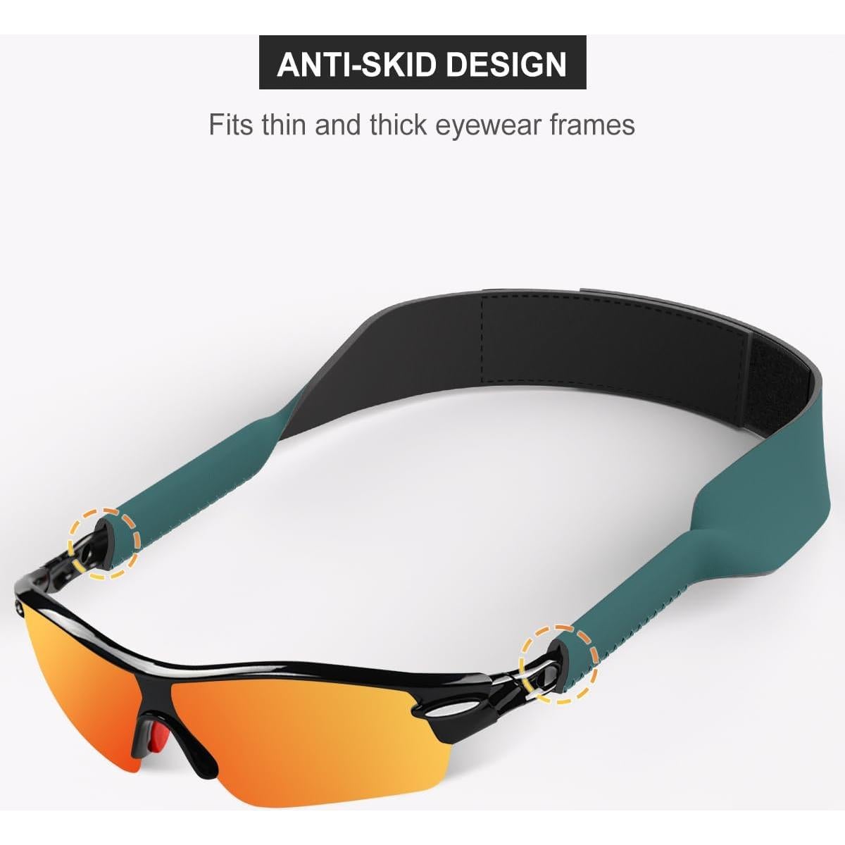 Correa Flotante Ajustable para Gafas de Sol Neopreno Verde