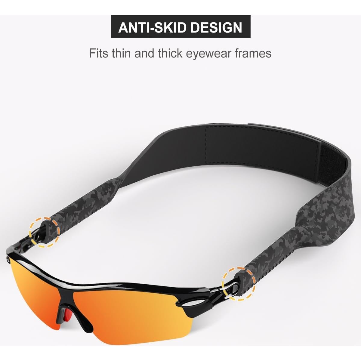 Correa Flotante para Gafas de Sol Neopreno Ajustable Camuflaje