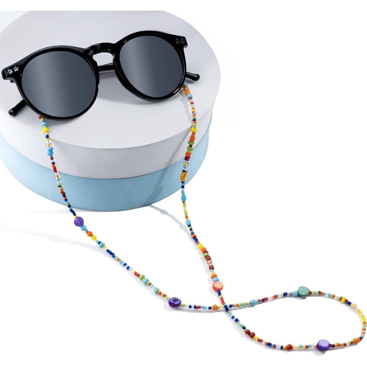 Cadena de Gafas de Mujer CUTEZING con Perlas Coloridas 78 cm