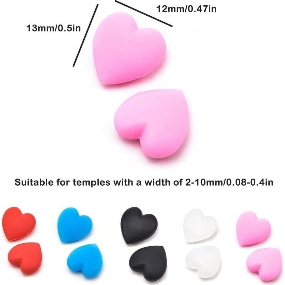 Ganchos para Orejas de Gafas Jizlan - Set de 2 Pcs Corazón