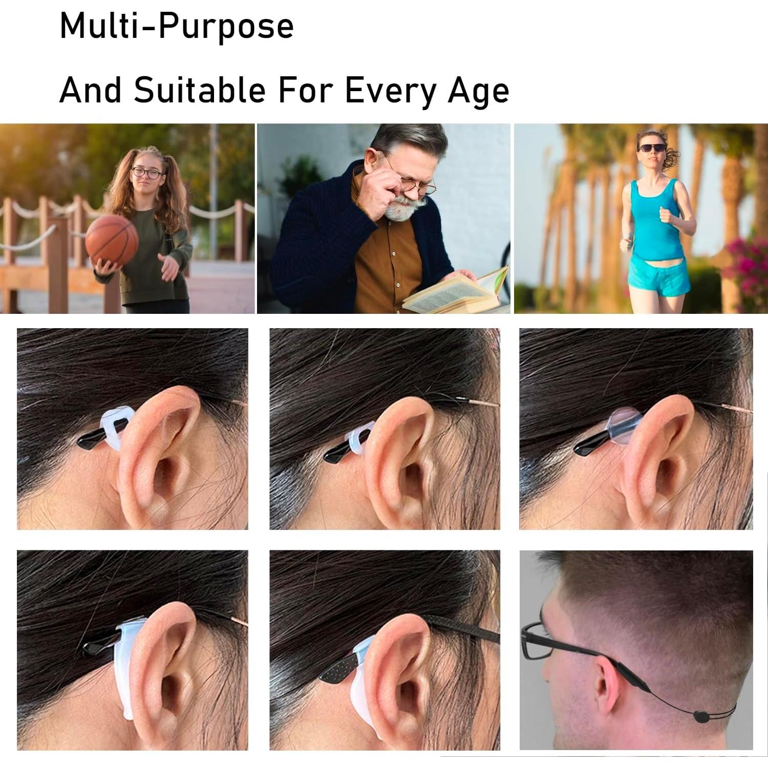 Juego de Sujetadores para Gafas 21 PCS Silicona Antideslizante