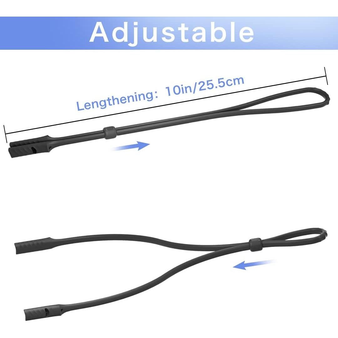 Correa para Gafas A'ceisme Ajustable Silicona 51 cm Negra