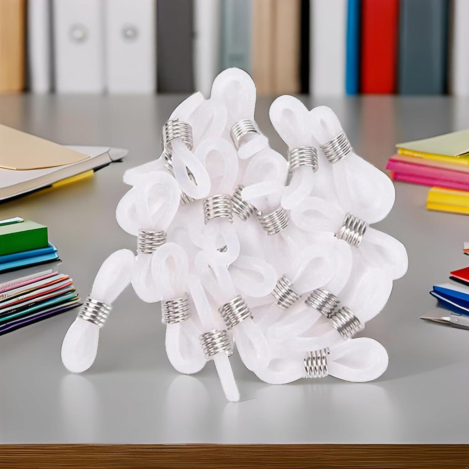 20 Conectores de Gafas con Gancho Blanco YuanHolumid