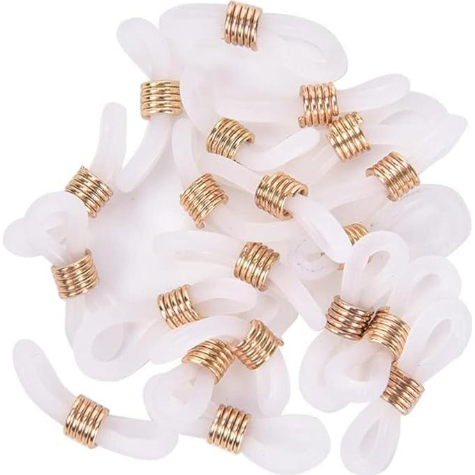 20 Conectores de Gafas con Gancho Blanco YuanHolumid