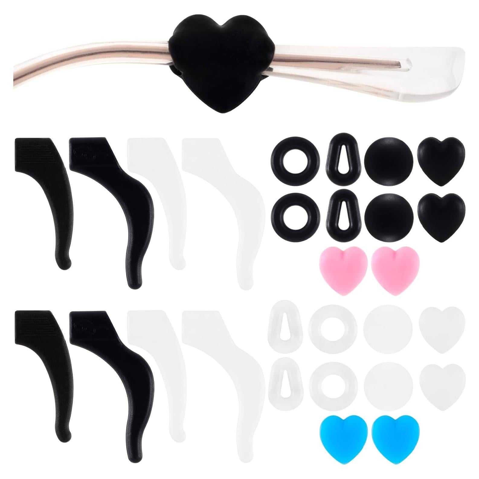 Grapas para Gafas de Silicona Suave - 14 Pares en Colores