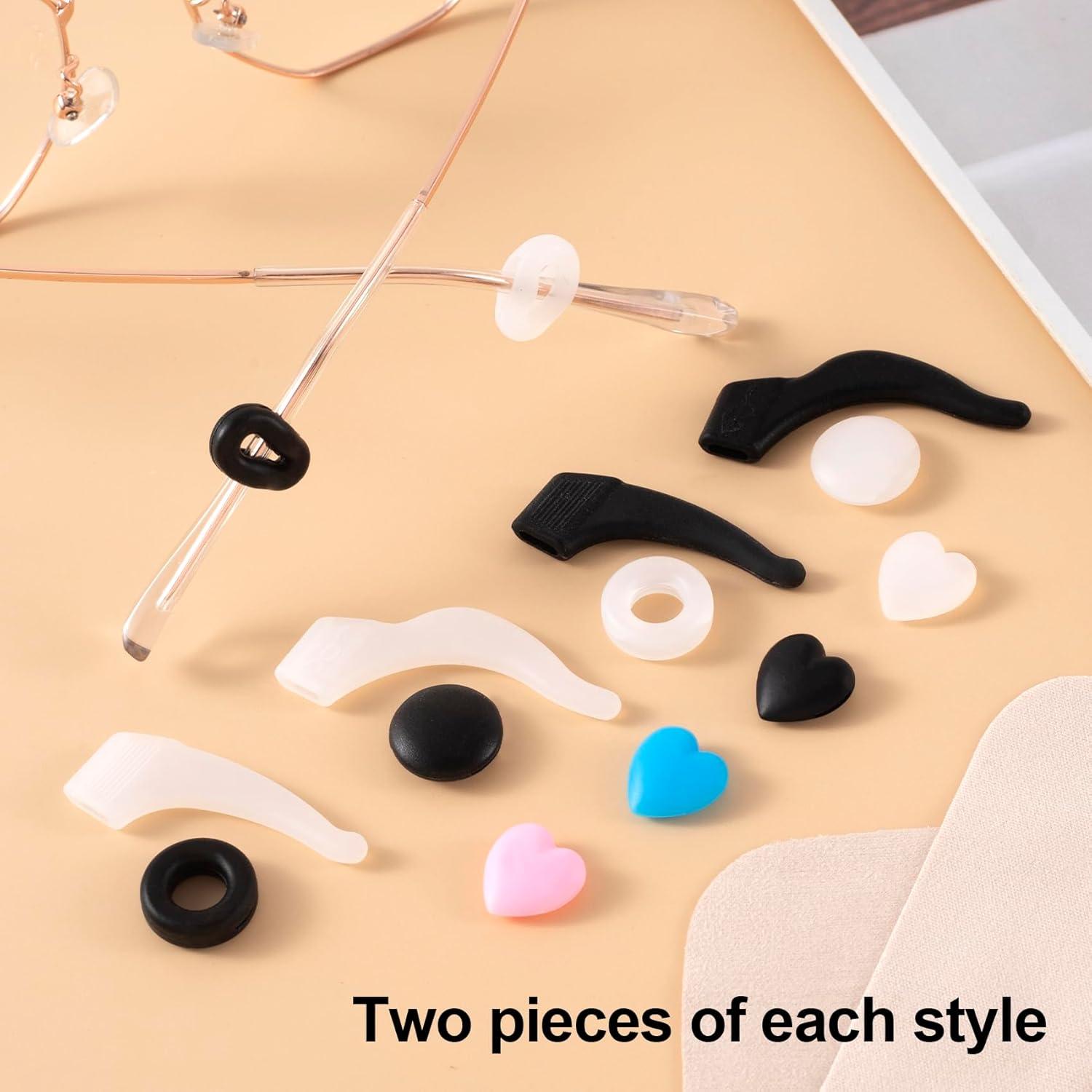 Grapas para Gafas de Silicona Suave - 14 Pares en Colores