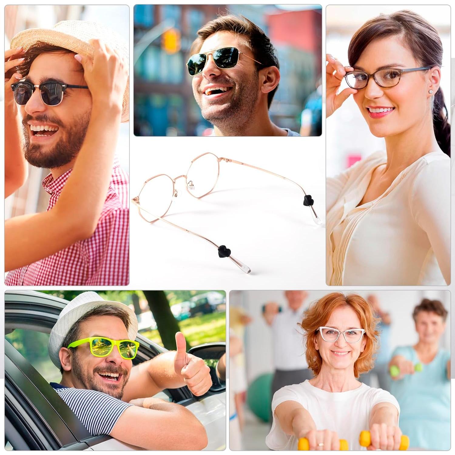 Grapas para Gafas de Silicona Suave - 14 Pares en Colores