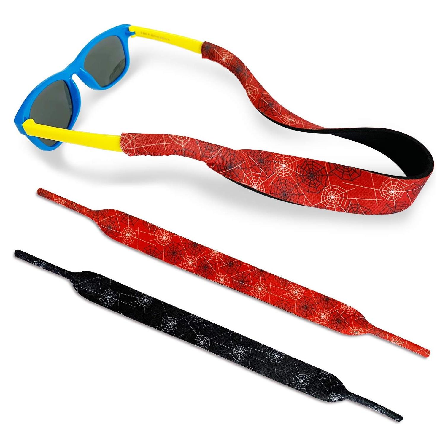 Retenedor de Gafas Spider Kids Neopreno Ajustable Rojo-Negro