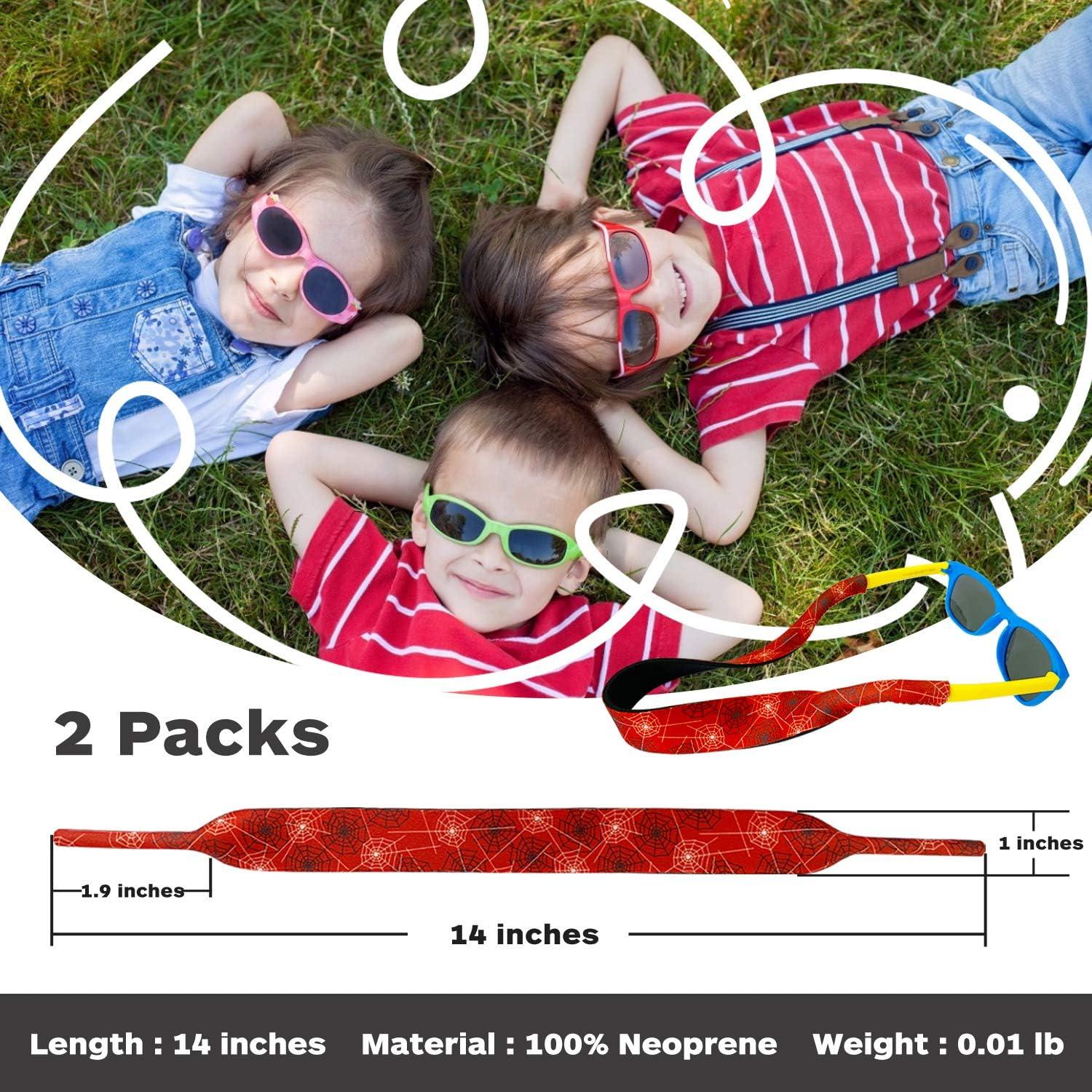 Retenedor de Gafas Spider Kids Neopreno Ajustable Rojo-Negro