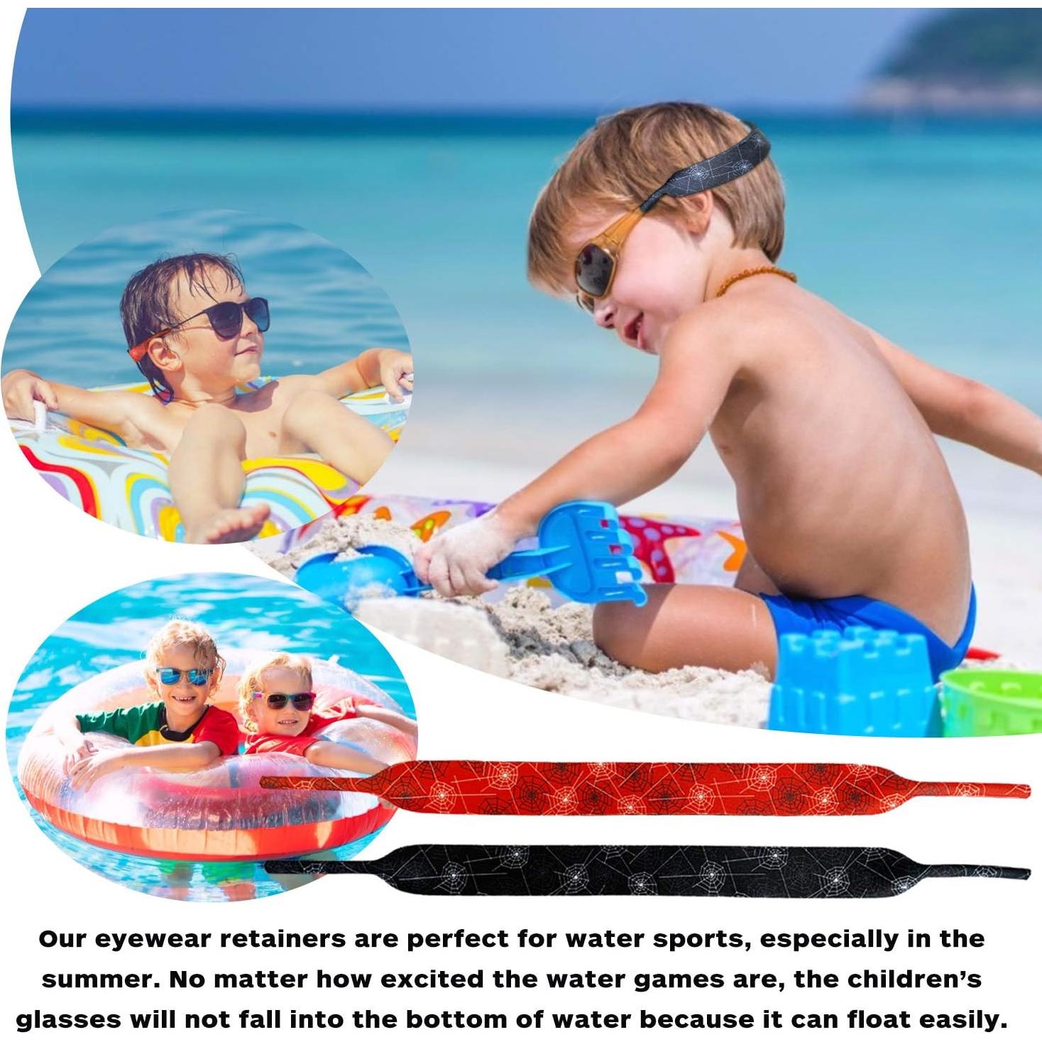 Retenedor de Gafas Spider Kids Neopreno Ajustable Rojo-Negro