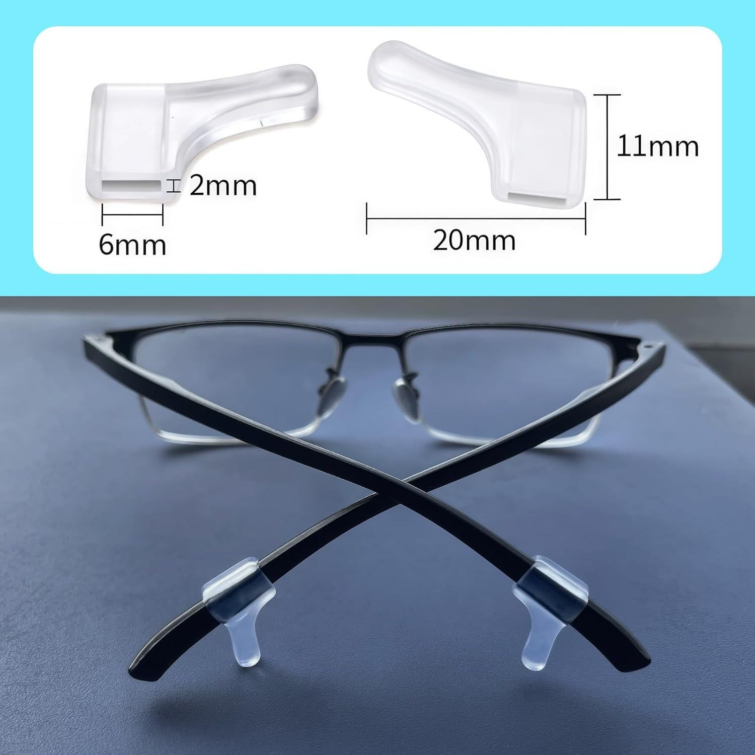 25 Agarraderas de Silicona Antideslizantes para Gafas Esyhocm