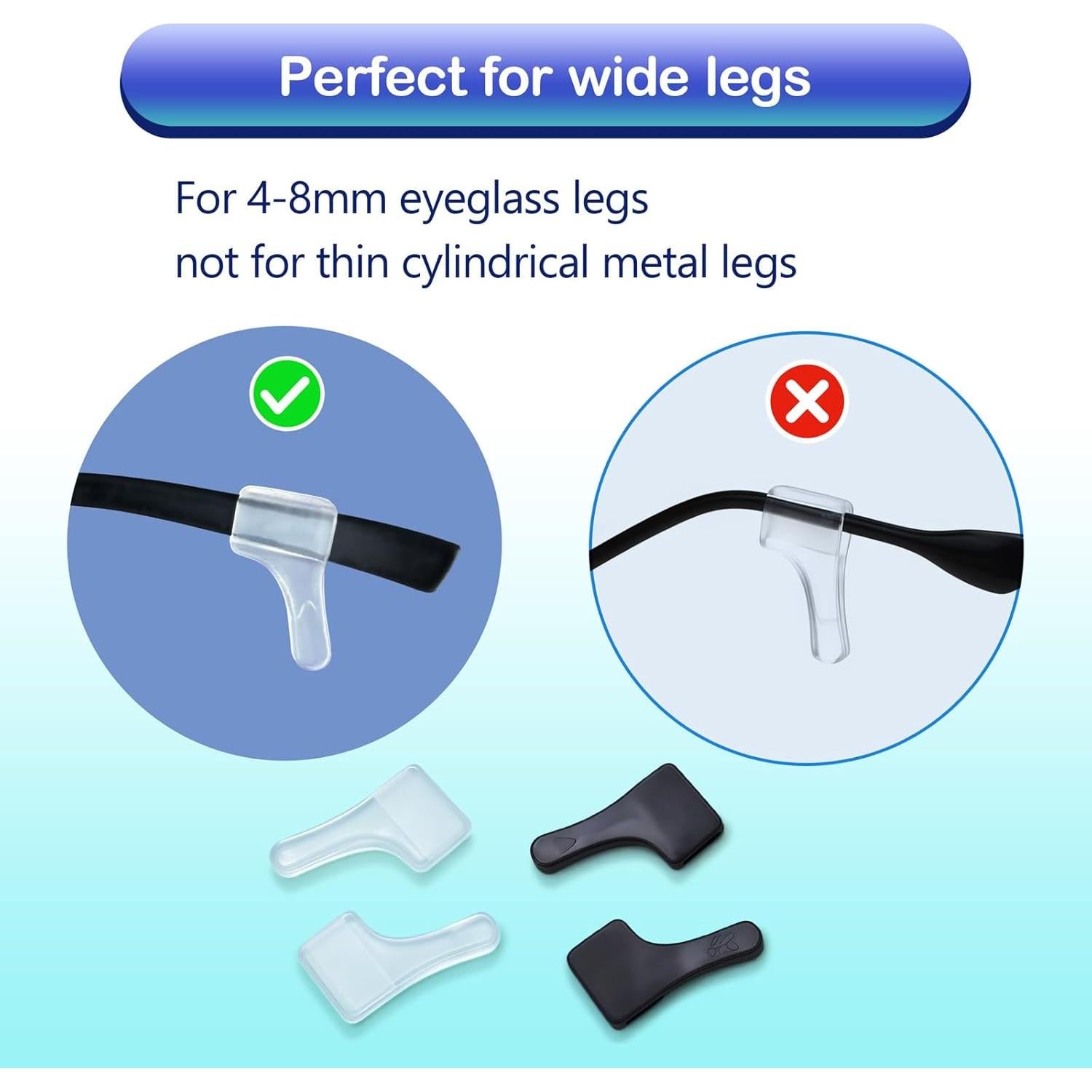 25 Agarraderas de Silicona Antideslizantes para Gafas Esyhocm