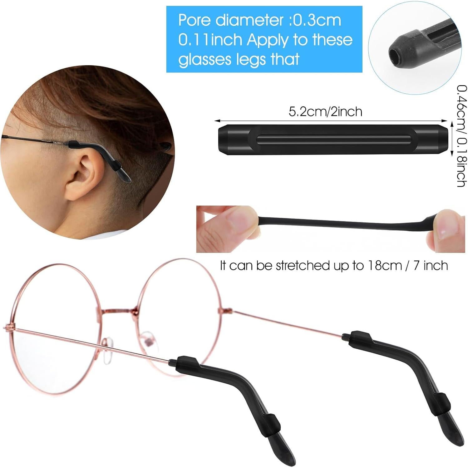 12 Sujetadores Antideslizantes para Gafas Quilax - Silicona Suave