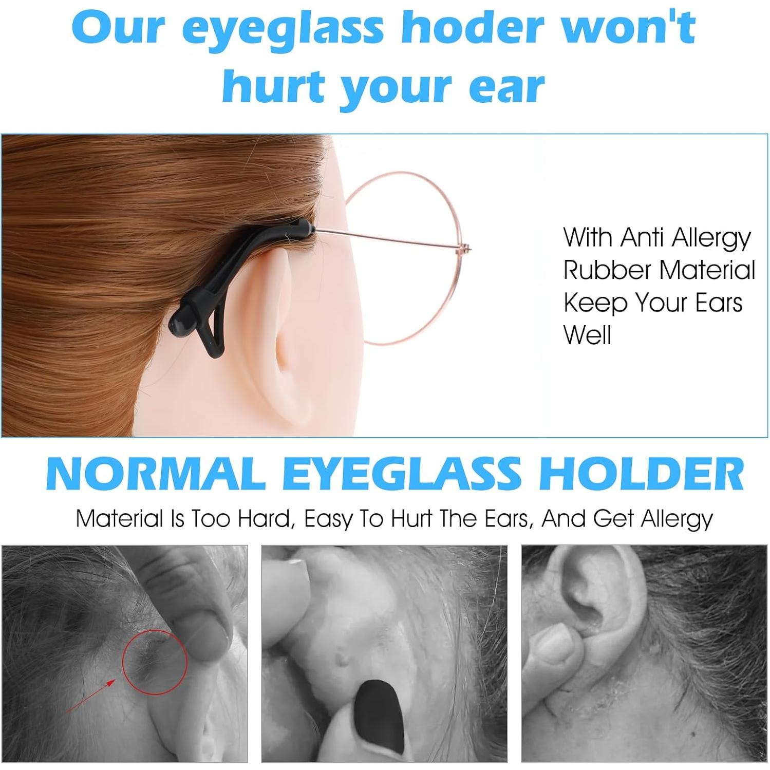 12 Sujetadores Antideslizantes para Gafas Quilax - Silicona Suave