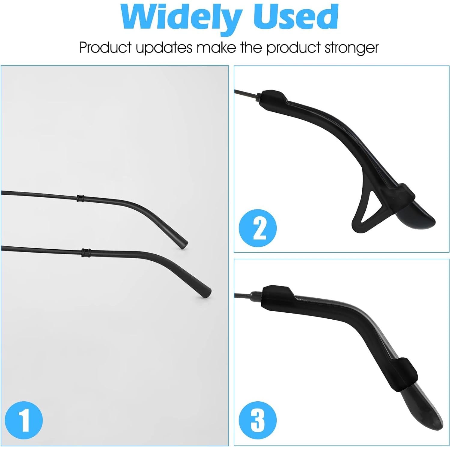 12 Sujetadores Antideslizantes para Gafas Quilax - Silicona Suave