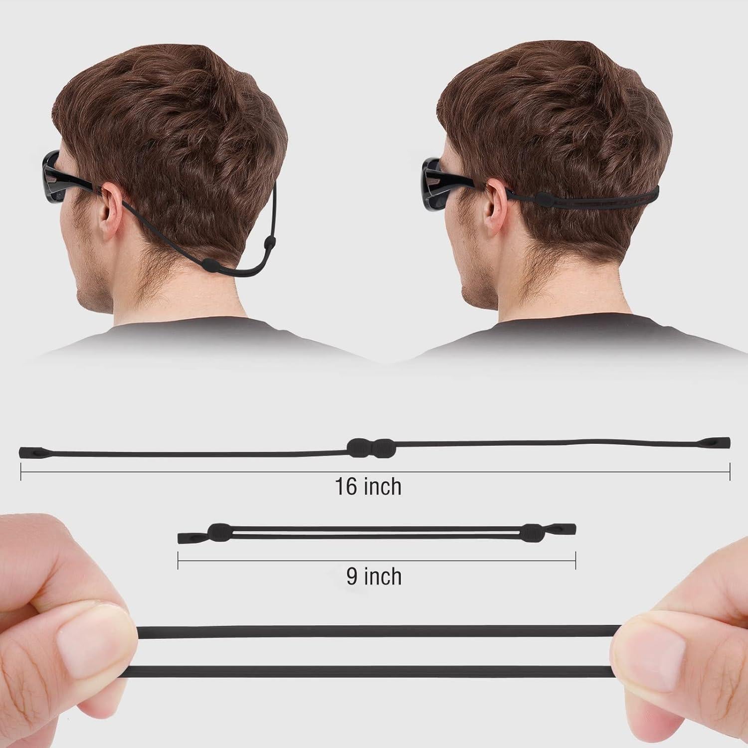 Paquete de 2 correas de silicona para gafas niños - Ajustable