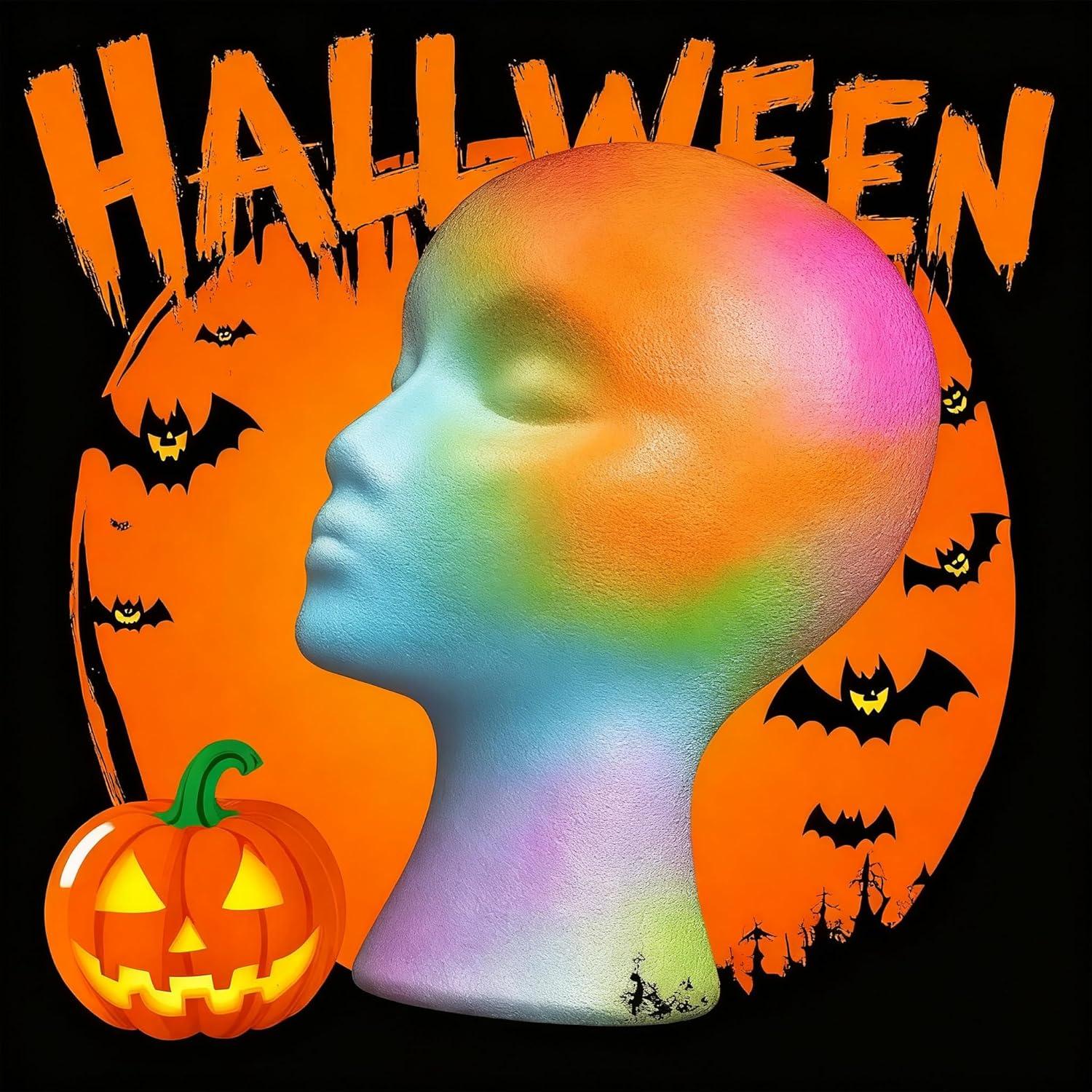 Cabeza de Peluca de Espuma Smilco 11" - 3 Piezas para Estilo