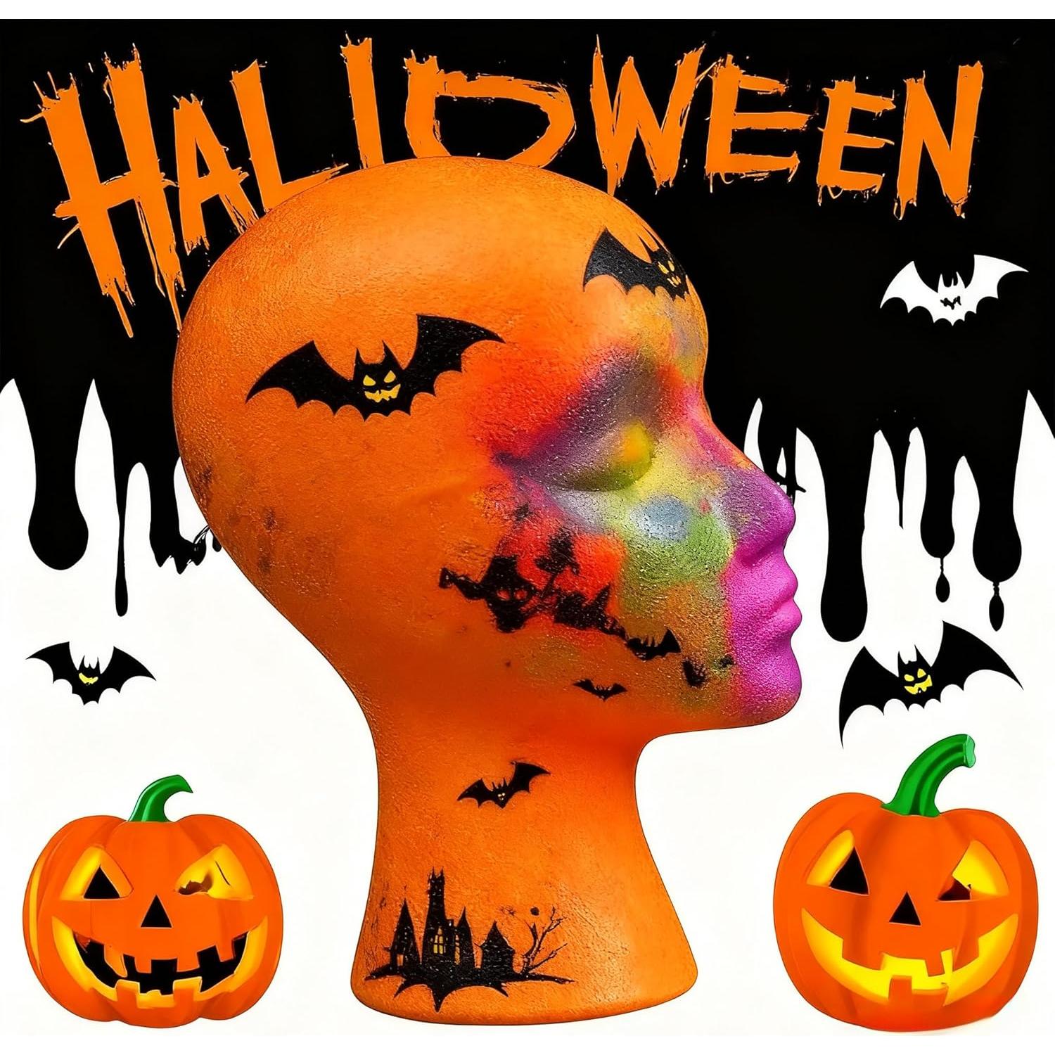 Cabeza de Peluca de Espuma Smilco 11" - 3 Piezas para Estilo