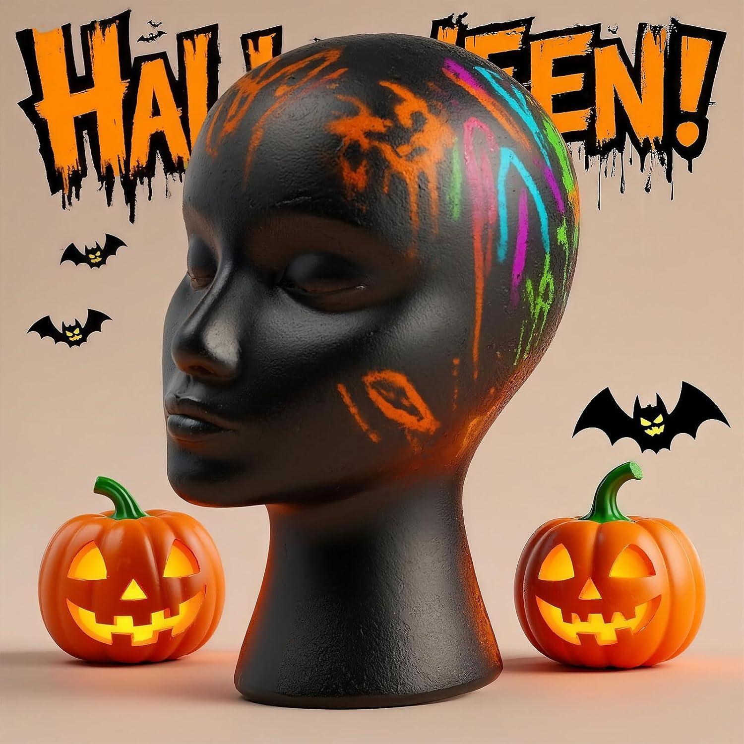 Cabeza de Peluca de Espuma Smilco 11" - 3 Piezas para Estilo