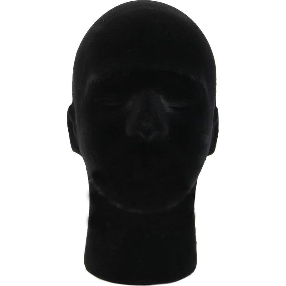 Cabeza de Maniquí de Espuma Negra LIAMTU 28 cm para Pelucas
