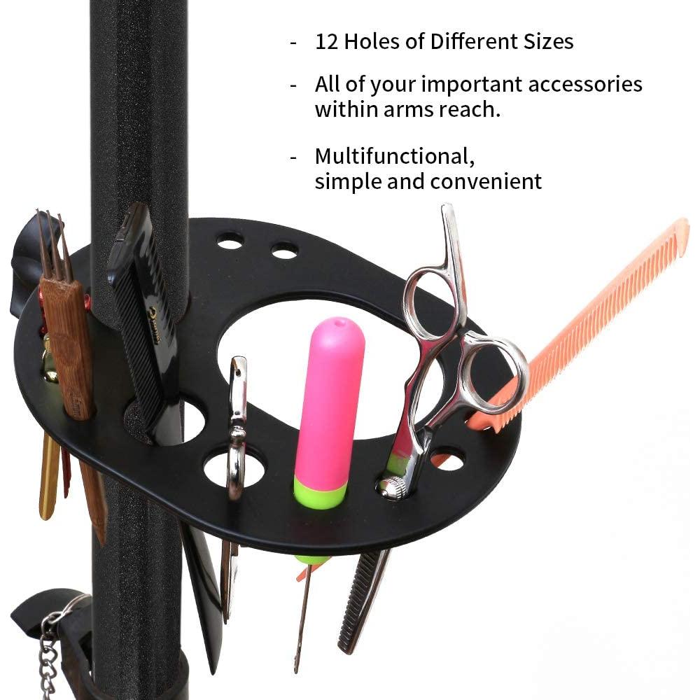 Soporte de Peluca Trípode Negro 139.7 cm con Bandeja