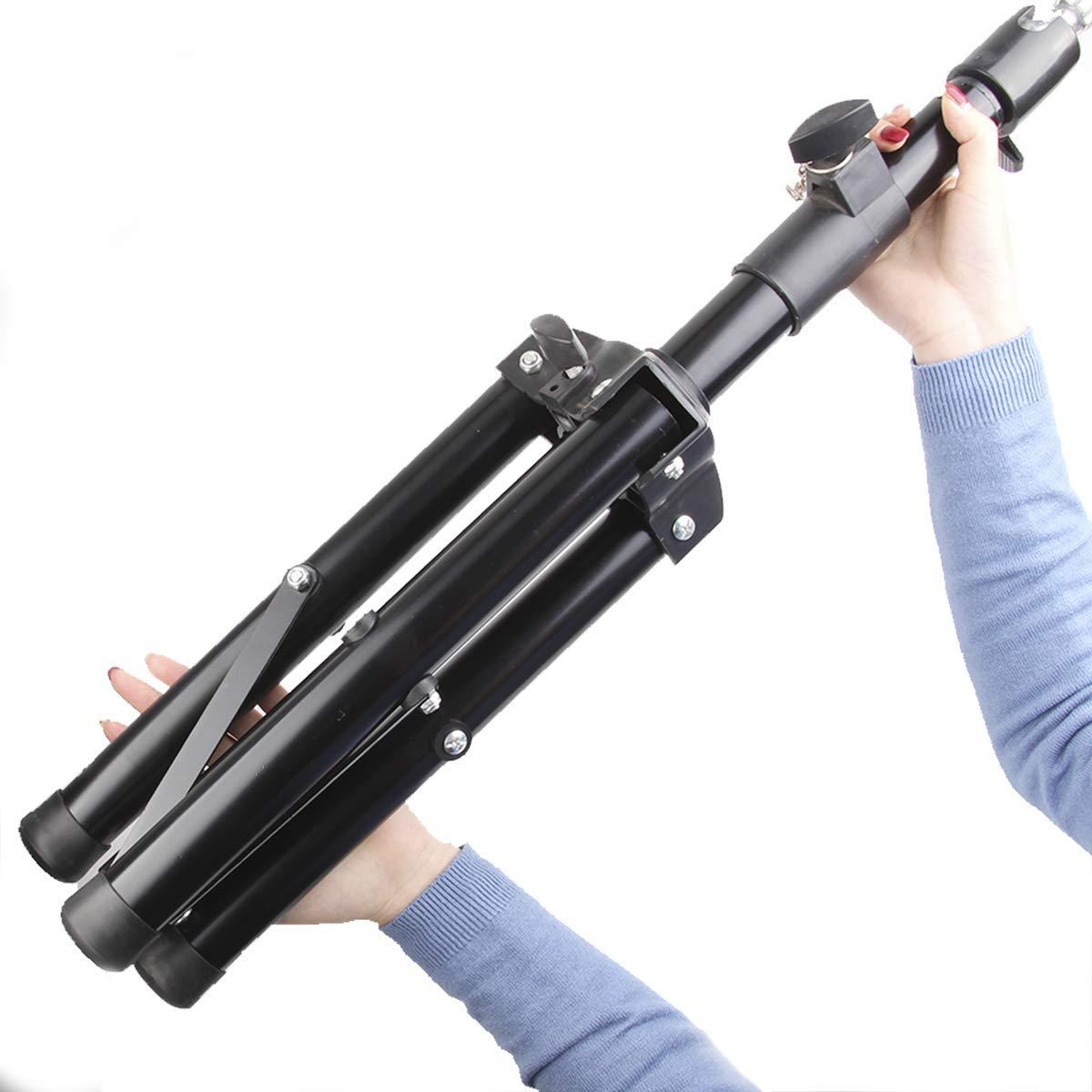 Soporte de Peluca Trípode Negro 139.7 cm con Bandeja