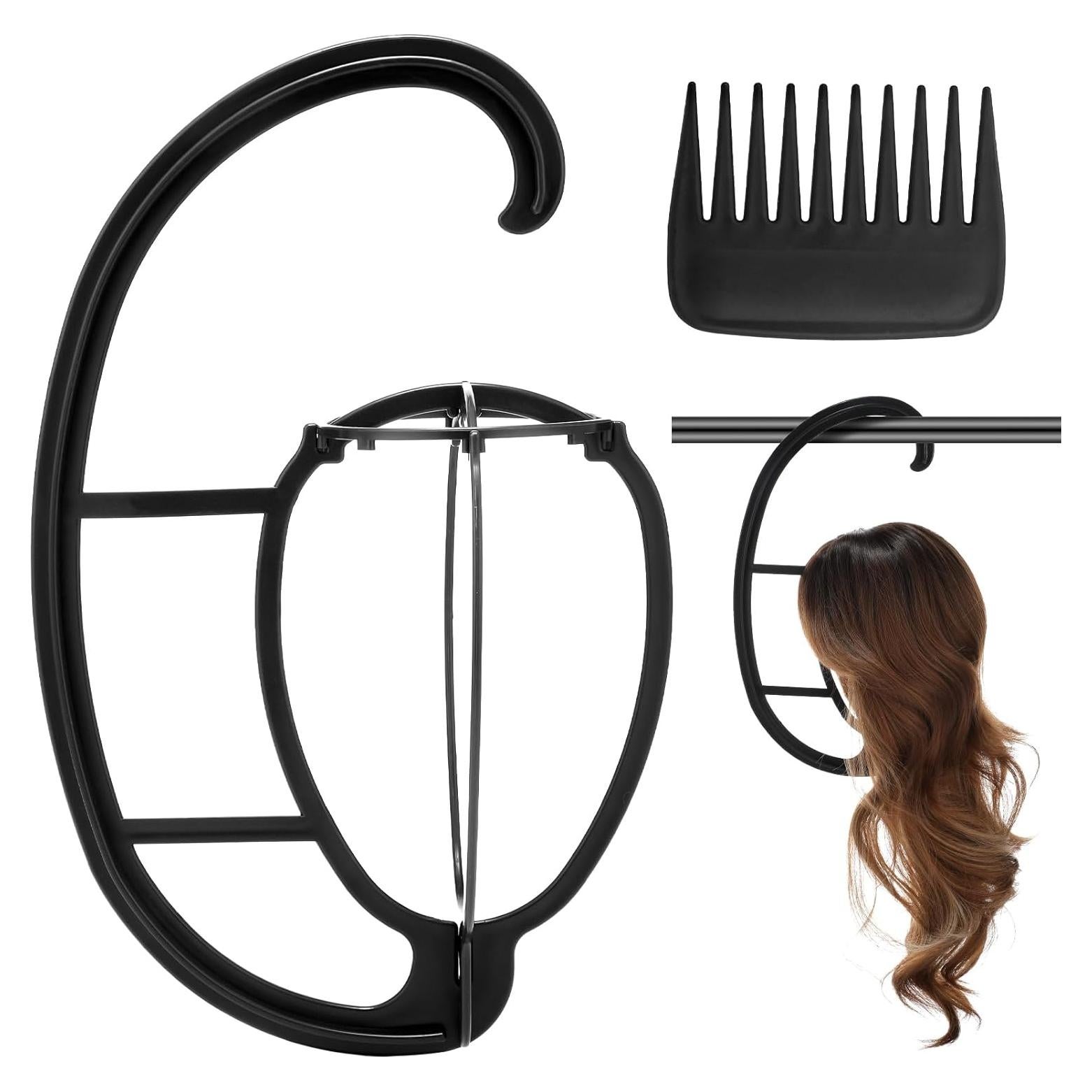 Soporte de Peluca ProSuites con Peine - Set de Viaje 25.9 cm