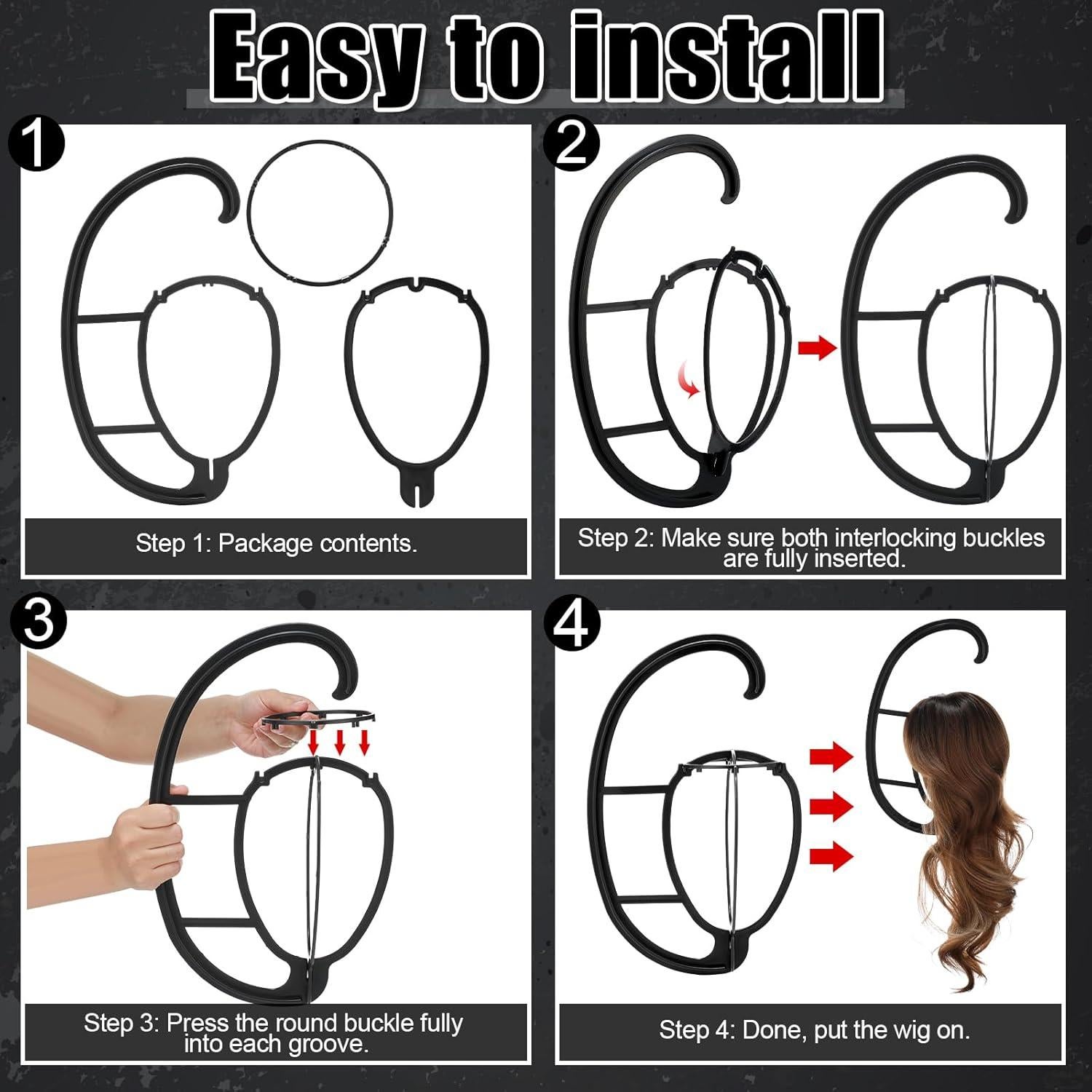 Soporte de Peluca ProSuites con Peine - Set de Viaje 25.9 cm