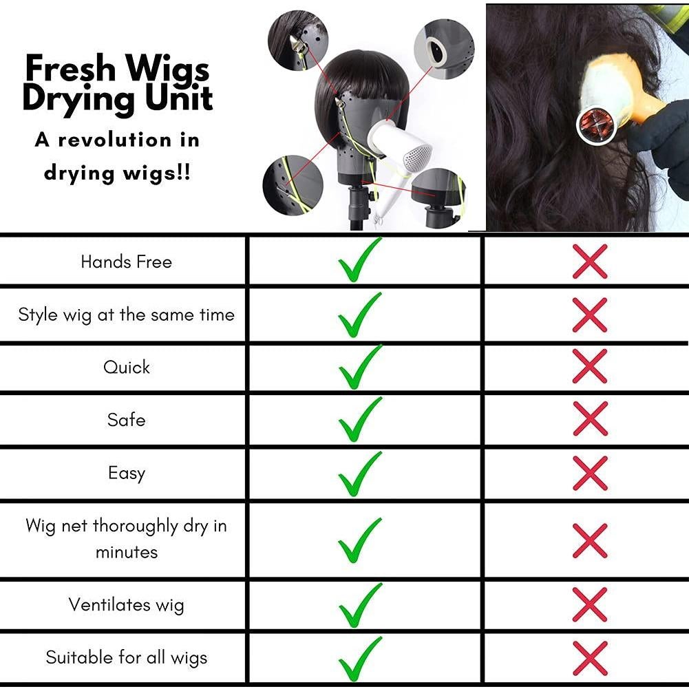 Soporte para Pelucas HOMEGOAL con Secador - Gris Oscuro