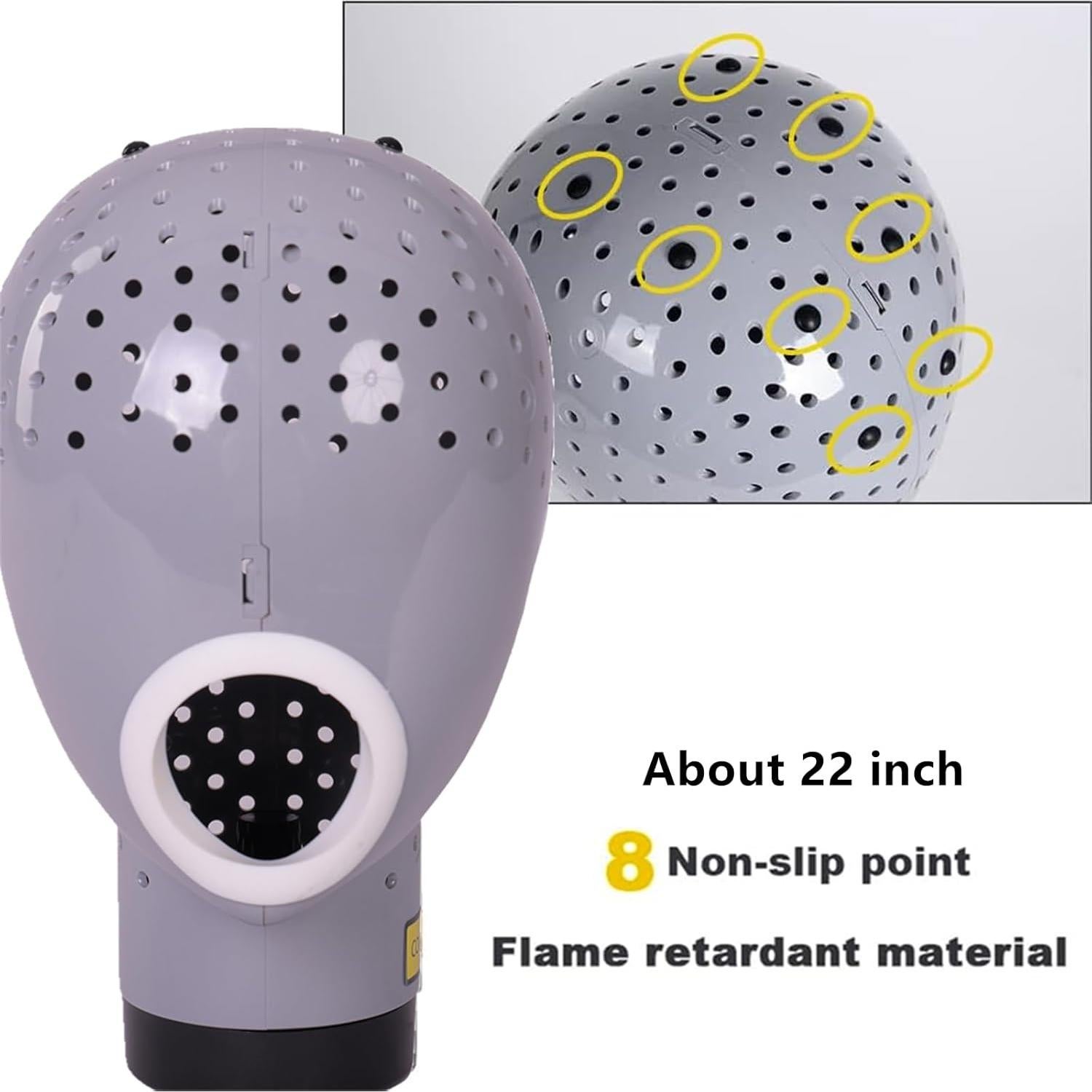 Soporte para Pelucas HOMEGOAL con Secador - Gris Oscuro