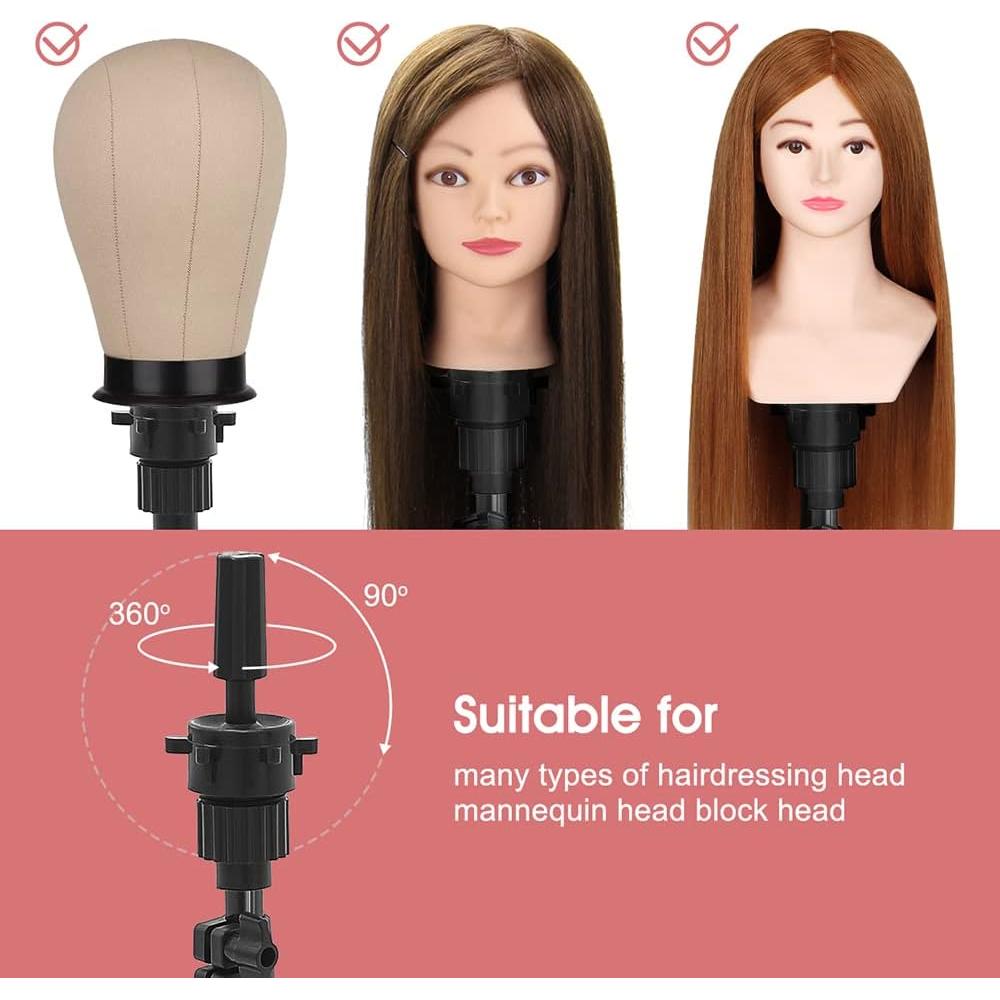 Soporte de Peluca Plegable LNASI Ajustable 43-142 cm Metal