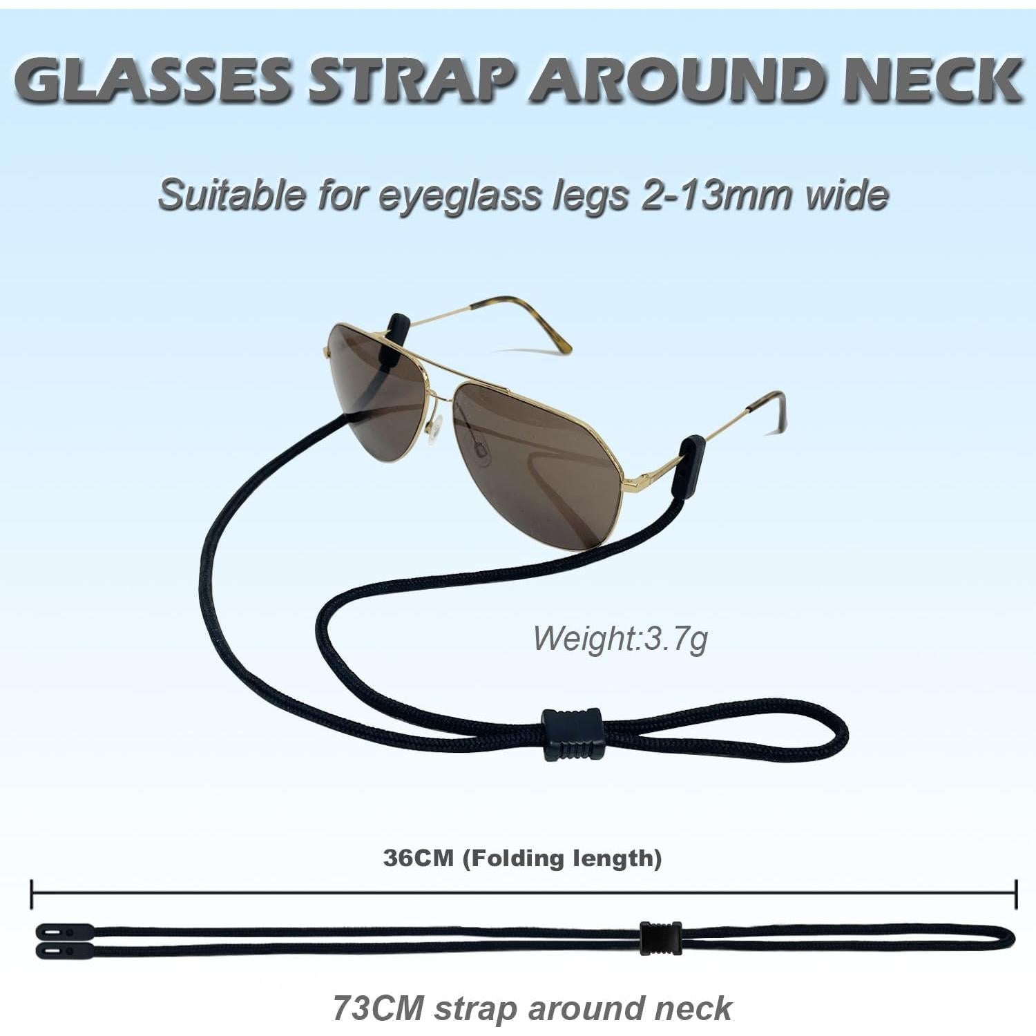 YINVA Correa de Gafas Ajustable para Hombres y Mujeres - 16 Piezas