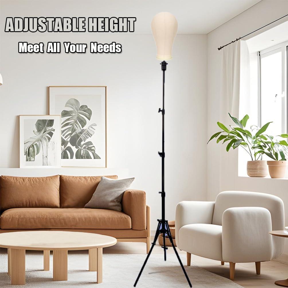 Soporte de Peluca Tripode Ajustable SZCY 43-160 cm Plegable