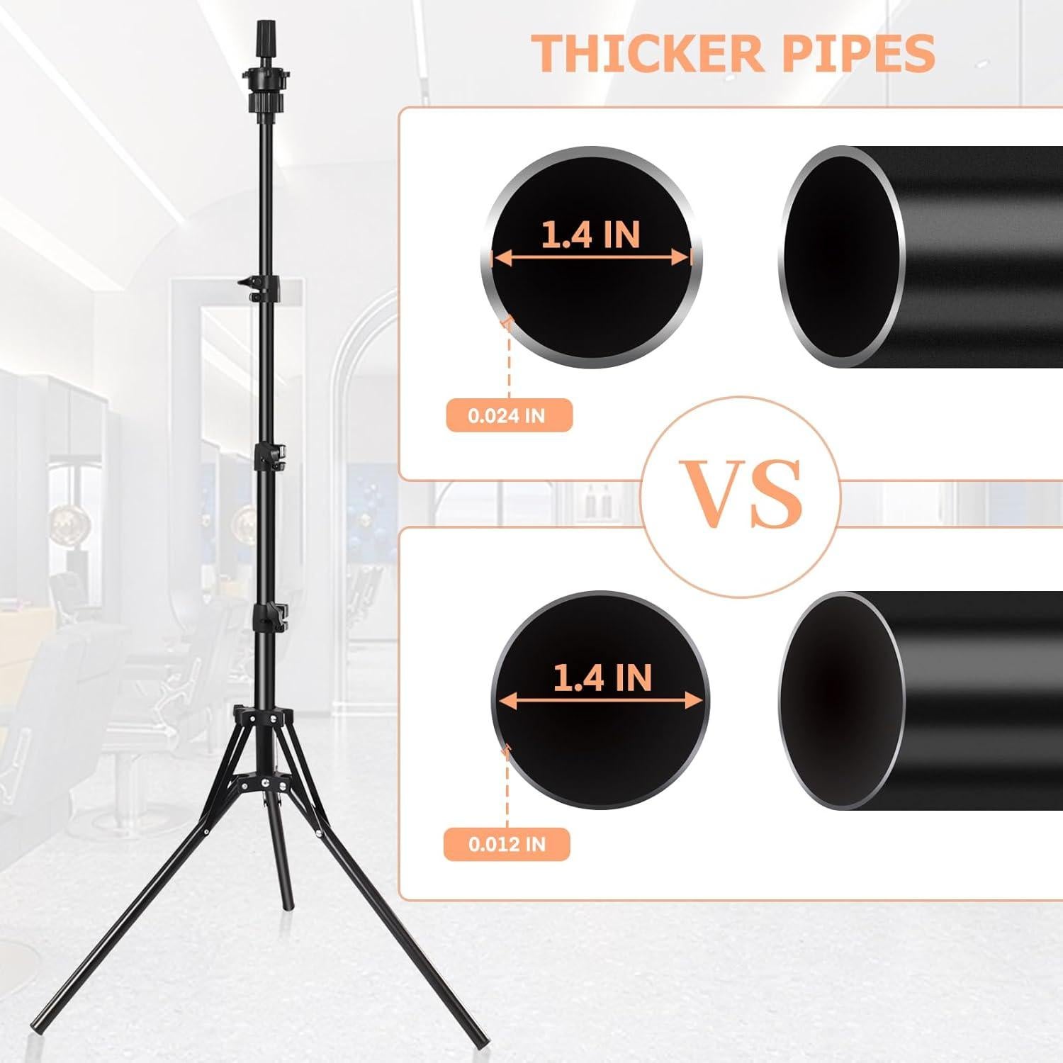 Soporte Ajustable para Cabeza de Maniquí Pet Baby - Metal Reforzado