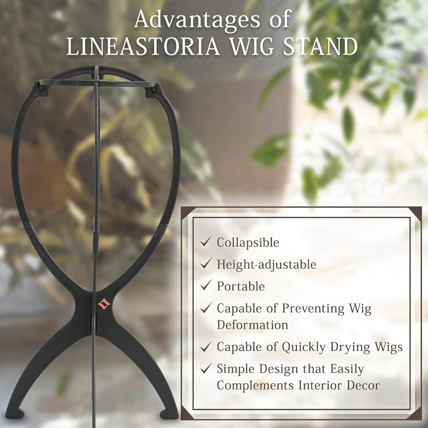 Soporte para Pelucas LINEASTORIA Colapsable Negro 35.56 cm