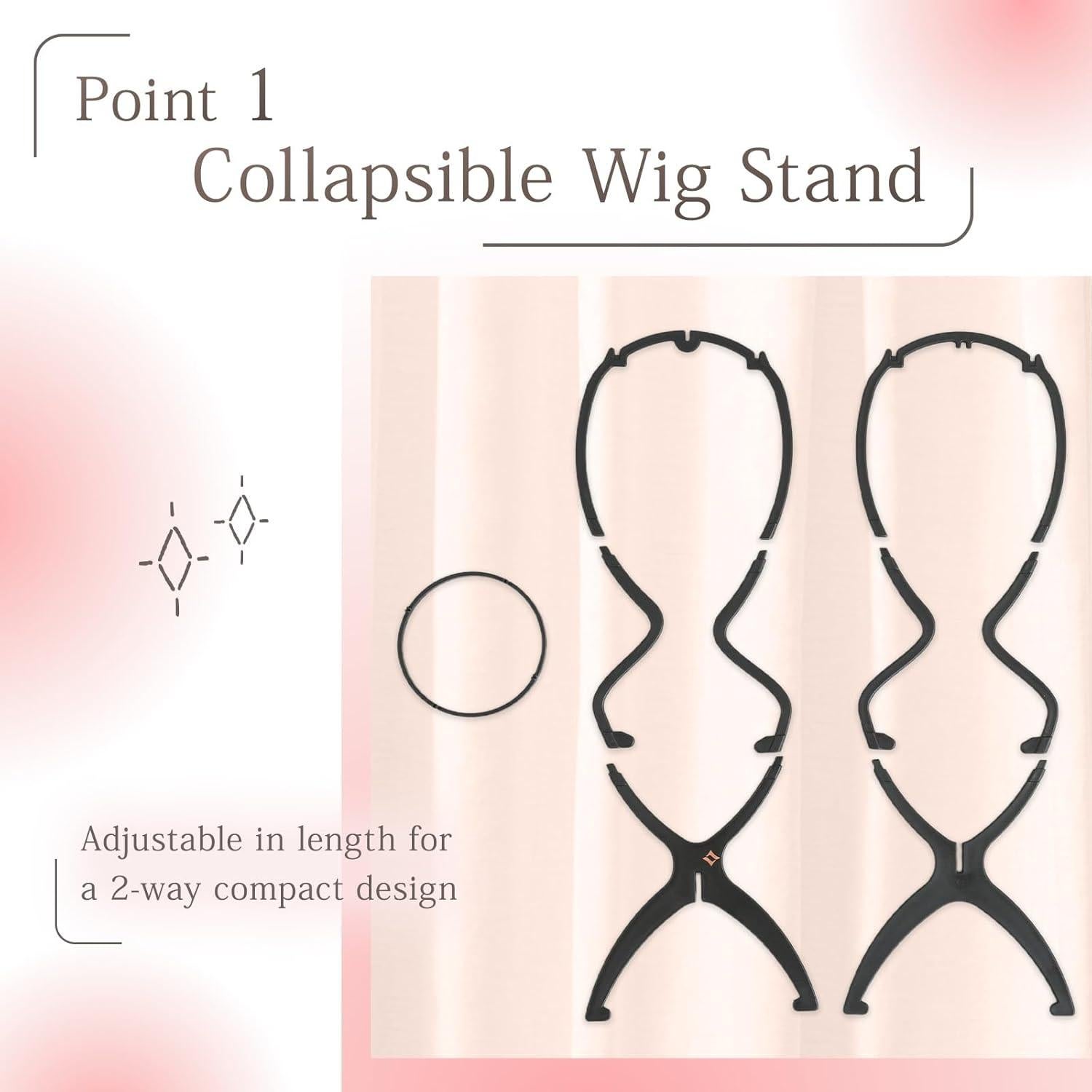 Soporte para Pelucas LINEASTORIA Colapsable Negro 35.56 cm