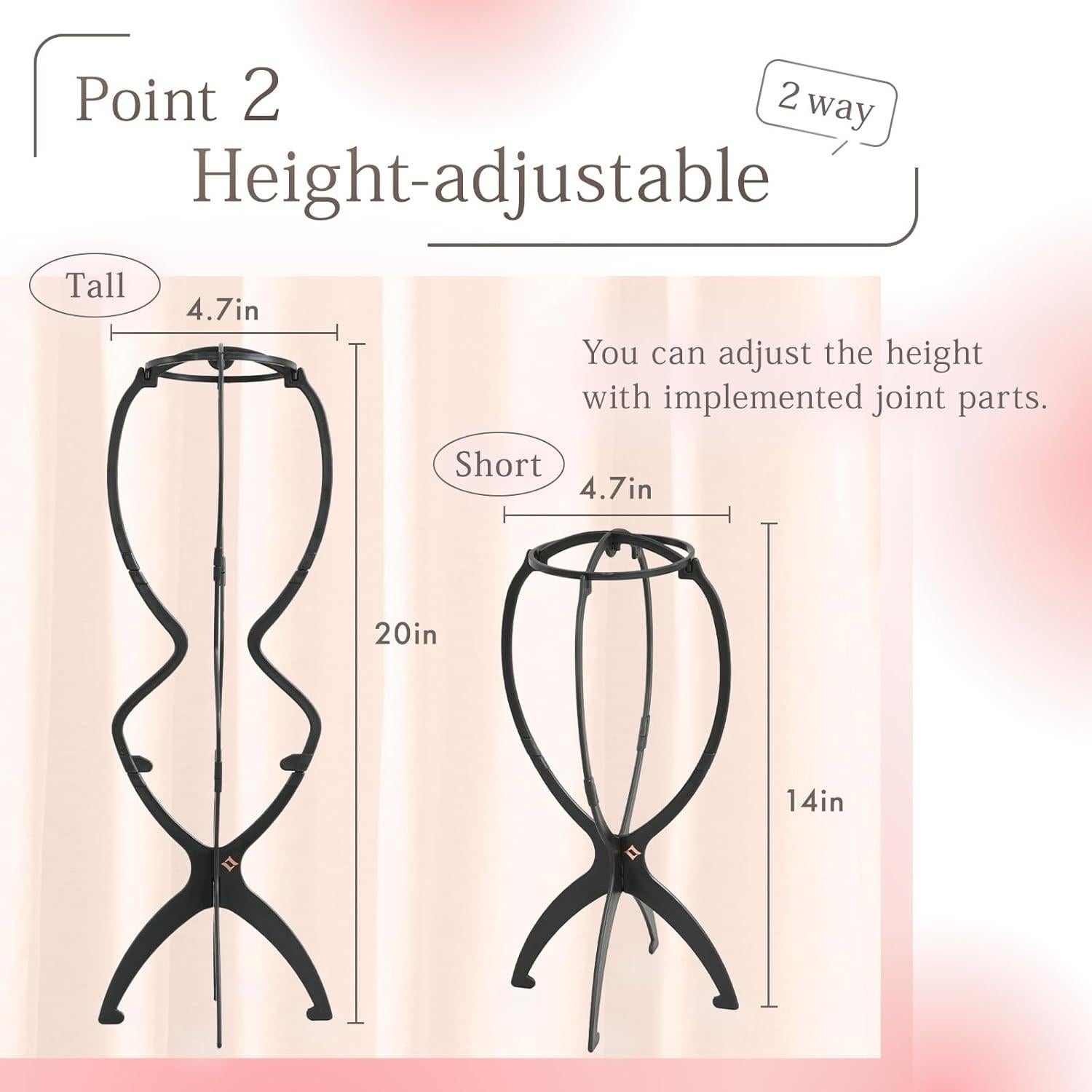 Soporte para Pelucas LINEASTORIA Colapsable Negro 35.56 cm