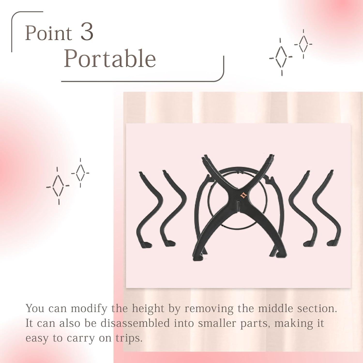 Soporte para Pelucas LINEASTORIA Colapsable Negro 35.56 cm