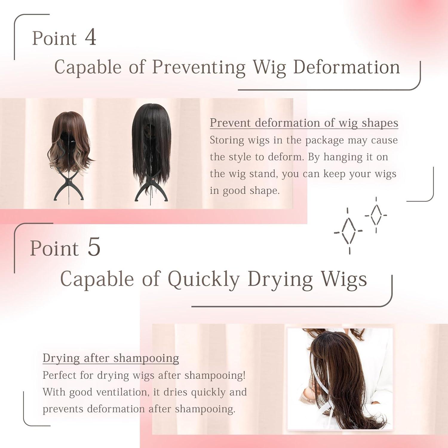 Soporte para Pelucas LINEASTORIA Colapsable Negro 35.56 cm