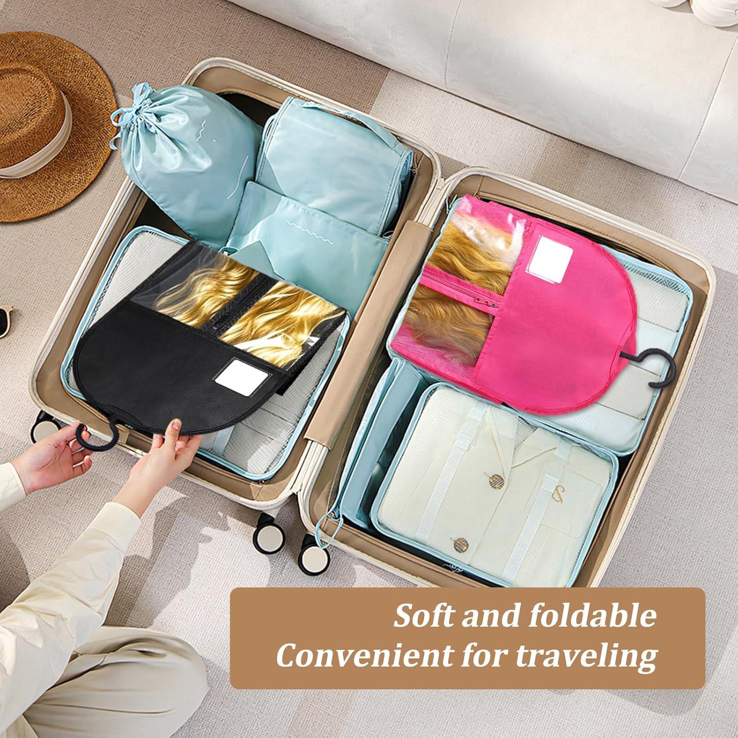 6 Bolsas de Almacenamiento para Pelucas YUJIASH 80cm con Percha