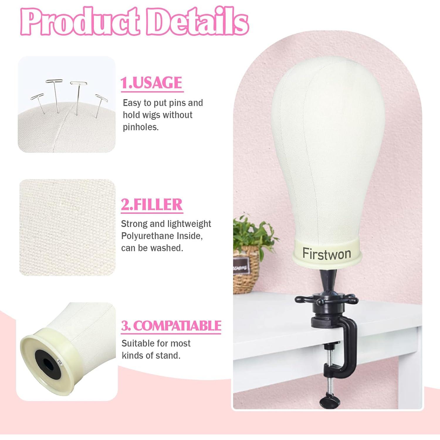 Cabeza de Maniquí 56 cm Firstwon con Soporte Trípode y Accesorios