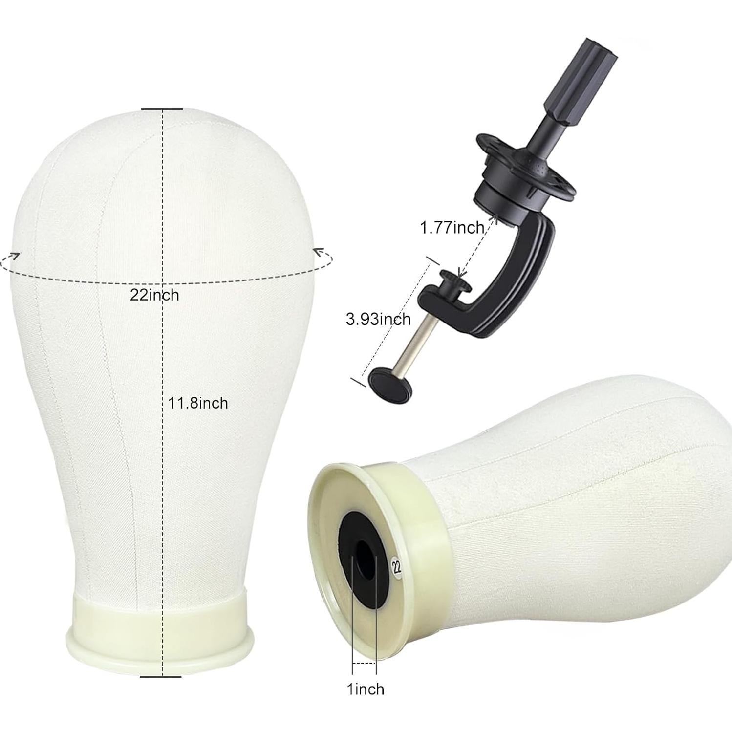 Cabeza de Maniquí 56 cm Firstwon con Soporte Trípode y Accesorios