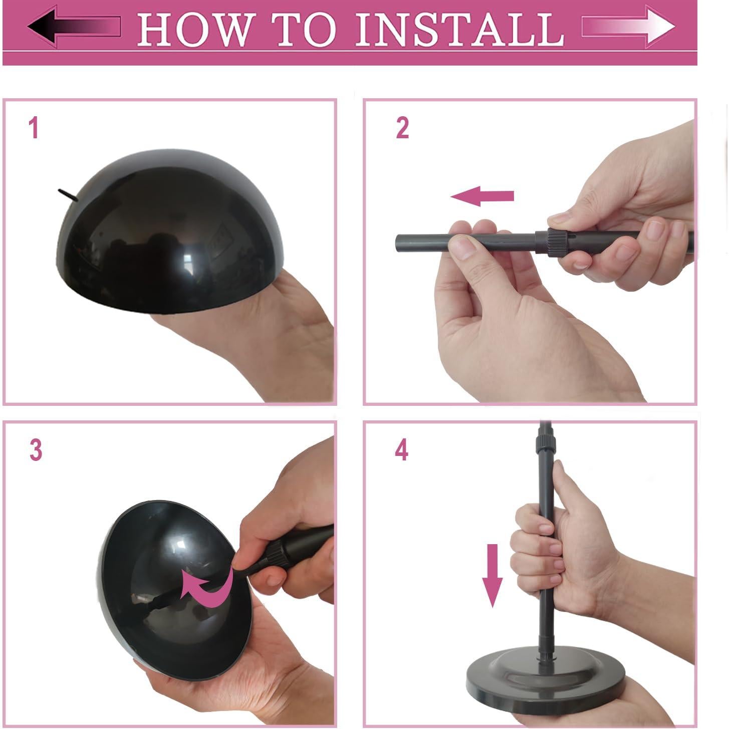 Soporte para Pelucas Ajustable WiZiWi 2PCS Antideslizante