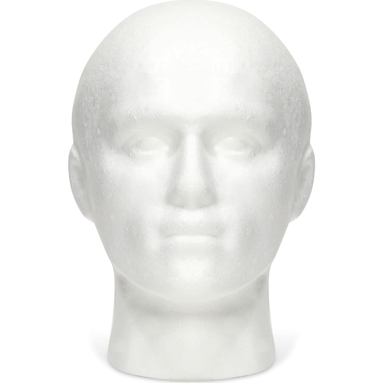 Cabeza de Maniquí Juvale para Pelucas y Sombreros - Blanca 23.5x17.8x27.9 cm