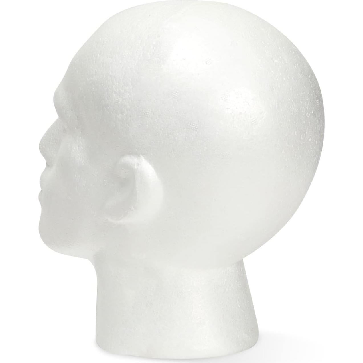 Cabeza de Maniquí Juvale para Pelucas y Sombreros - Blanca 23.5x17.8x27.9 cm